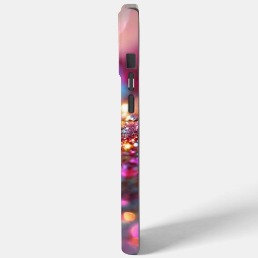 Esthetische Monogrammed Glitter Luxe Case-Mate iPhone Case (Achterkant / Links)