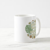 Esthetische Monstera & Bloemen Koffiemok (Voorkant rechts)