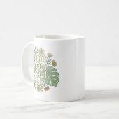 Esthetische Monstera & Bloemen Koffiemok (Voorkant links)