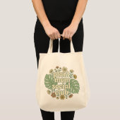 Esthetische Monstera & Bloemen Tote Bag (Voorkant (product))