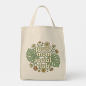 Esthetische Monstera & Bloemen Tote Bag (Achterkant)