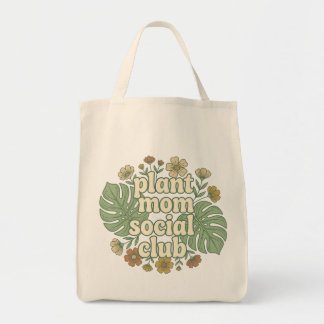 Esthetische Monstera & Bloemen Tote Bag