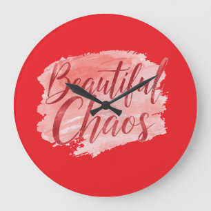 Esthetische Mooie Chaos Script Typografie Grote Klok