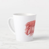 Esthetische Mooie Chaos Script Typografie Latte Mok (Linkerhoek)