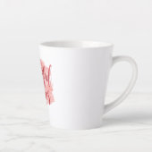 Esthetische Mooie Chaos Script Typografie Latte Mok (Rechts)