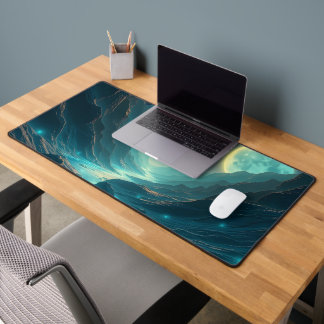 Esthetische Moon Desk Mat – Grote Neopreen Muismat