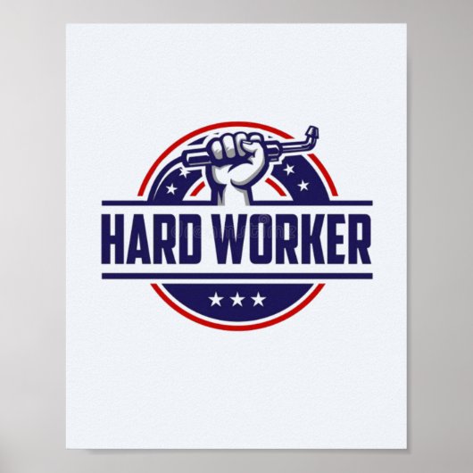 Esthetische Muur Kunst Poster | hard werken of nau (Voorkant)