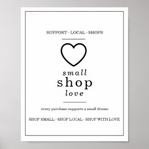 Esthetische muurposter kleine winkel liefde poster