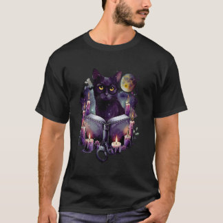 Esthetische Mystieke Kat Leest Boek Voor Katten En T-shirt