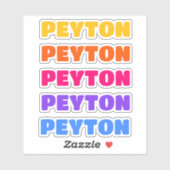 Esthetische naam Sticker, Preppy Stickers (Vel)