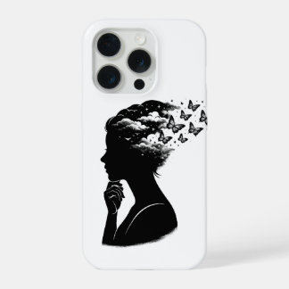 Esthetische nachtelijke hemel vlinder kunst iPhone 15 Pro Case