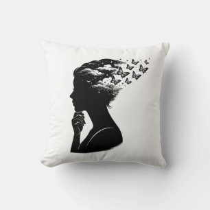 Esthetische Nachtelijke Hemel Vlinder Kunst Kussen