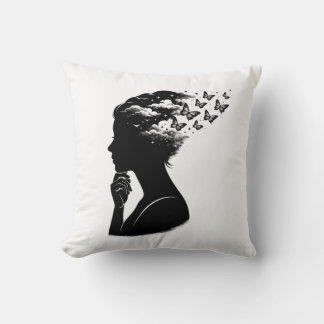 Esthetische Nachtelijke Hemel Vlinder Kunst Kussen