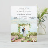 Esthetische natuur paar bruiloft kaart (Staand voorkant)