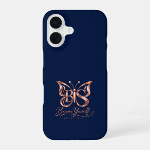 Esthetische Navy iPhone 16 Hoes   Minim Hoesje
