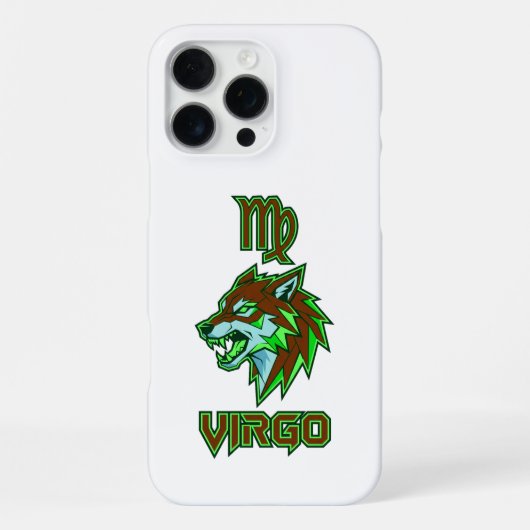 Esthetische Neon Groene Maagd Zodiac iPhone Hoesje (Achterkant)