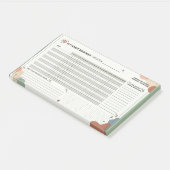 Esthetische Neurodivergente Gewoonte Tracker Brain Post-it® Notes (Schuin)