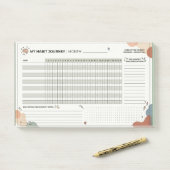 Esthetische Neurodivergente Gewoonte Tracker Brain Post-it® Notes (Op bureau)