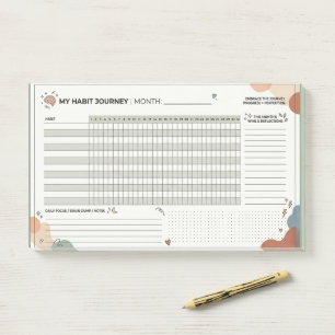 Esthetische Neurodivergente Gewoonte Tracker Brain Post-it® Notes