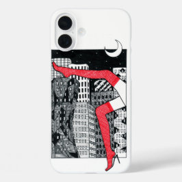 Esthetische Night City iPhone 16 Plus Hoesje - Cyb