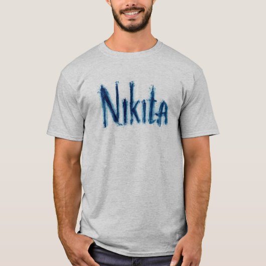 Esthetische "Nikita" Persoonlijke Script Kunst - C T-shirt (Voorkant)