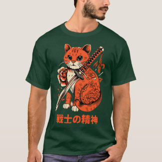 Esthetische Ninja Kat Samurai Japanse Ar T-shirt