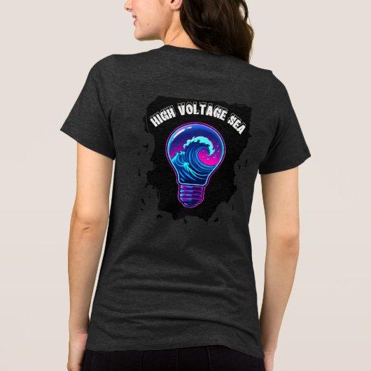 Esthetische Oceaangolf Lamp Tri-Blend Shirt (Achterkant)