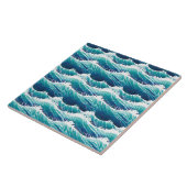 Esthetische oceaangolven decoratieve keramische Te Tegeltje (Zijkant)