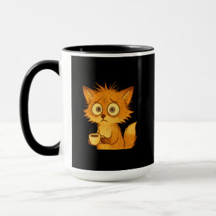 Esthetische Overweldigde Vos • Cute Chaos Coffee Mok