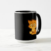 Esthetische Overweldigde Vos • Cute Chaos Coffee Mok (Voorkant rechts)