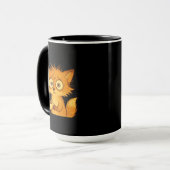 Esthetische Overweldigde Vos • Cute Chaos Coffee Mok (Voorkant links)