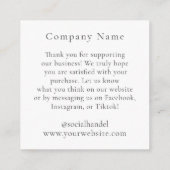 Esthetische Paarse Kettingen sieraden Display Kaar Informatiekaartje (Achterkant)