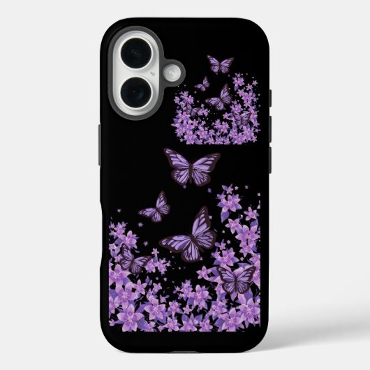 Esthetische paarse vlinder telefoonhoes Case-Mate iPhone case (Achterkant)