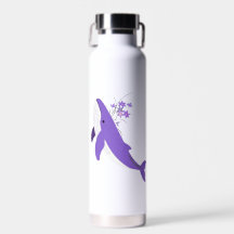 Esthetische Paarse Walvis en Lelies 22oz Thor Wate