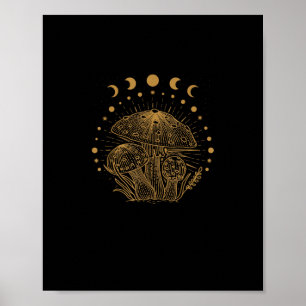 Esthetische Paddenstoelen Cottage Goblincore Poster