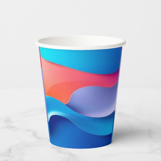 Esthetische papieren bekers met aangepaste tekst (Achterkant)