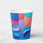 Esthetische papieren bekers met aangepaste tekst (Links)