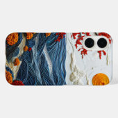 Esthetische papiersnede oceaanlandschap Case-Mate iPhone case (Achterkant (horizontaal))