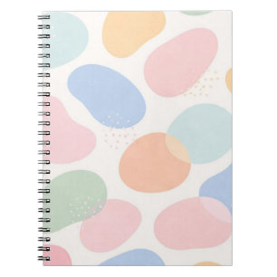 Esthetische Pastel Abstracte Vormen Spiraal Notebo Notitieboek