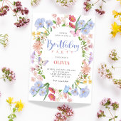 Esthetische pastel floral baby verjaardag kaart