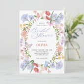 Esthetische pastel floral vrijgezellenfeest kaart (Staand voorkant)