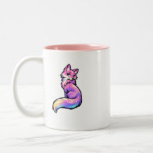 Esthetische Pastel Galaxy Vos Koffiemok
