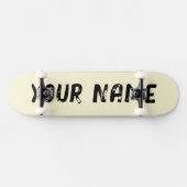 Esthetische pastel geel persoonlijk skateboard (Horizontaal)