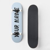 Esthetische Pastel Hemelblauw Persoonlijk Skateboard (Voorkant)