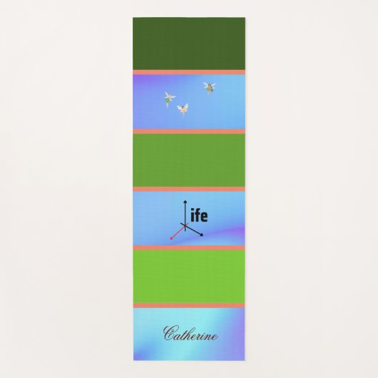 Esthetische Pastel Kleur Custom Yogamat (Voorkant)