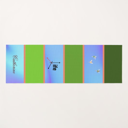 Esthetische Pastel Kleur Custom Yogamat (Voorkant (horizontaal))