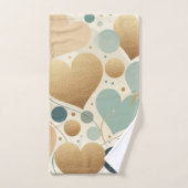Esthetische Pastel Liefde Hart Beige Abstract Mini Bad Handdoek (Handdoek)