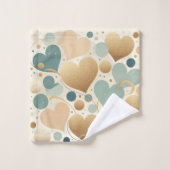Esthetische Pastel Liefde Hart Beige Abstract Mini Bad Handdoek (Wasdoekje)