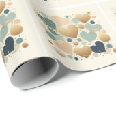 Esthetische Pastel Liefde Hart Beige Abstract Mini Cadeaupapier (Rol Hoek)