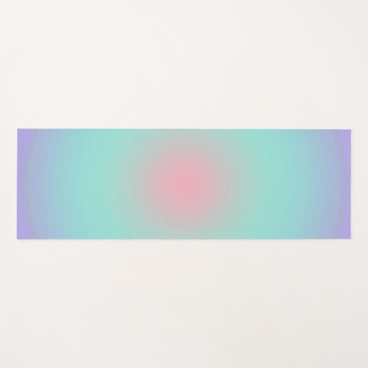 Esthetische Pastel Rainbow Reflections Gradient Yogamat (Voorkant (horizontaal))